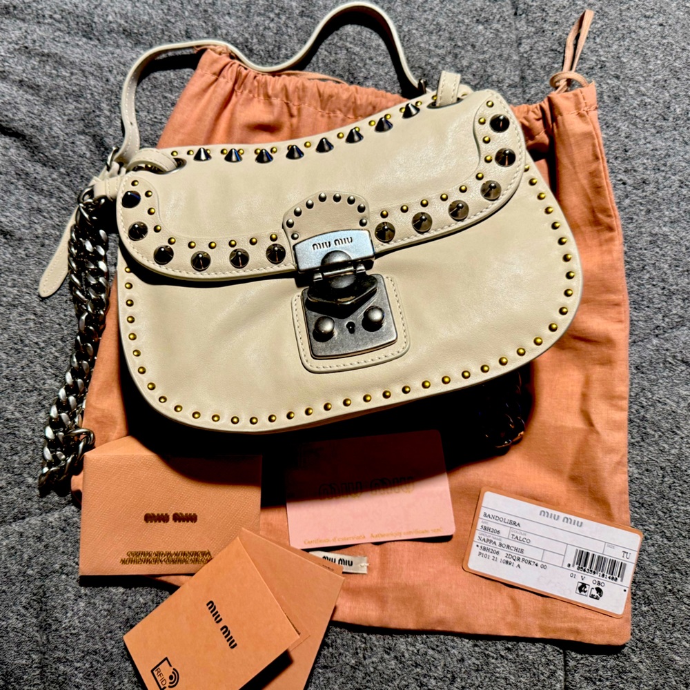 New With Tags MUI MUI crossbody bag
